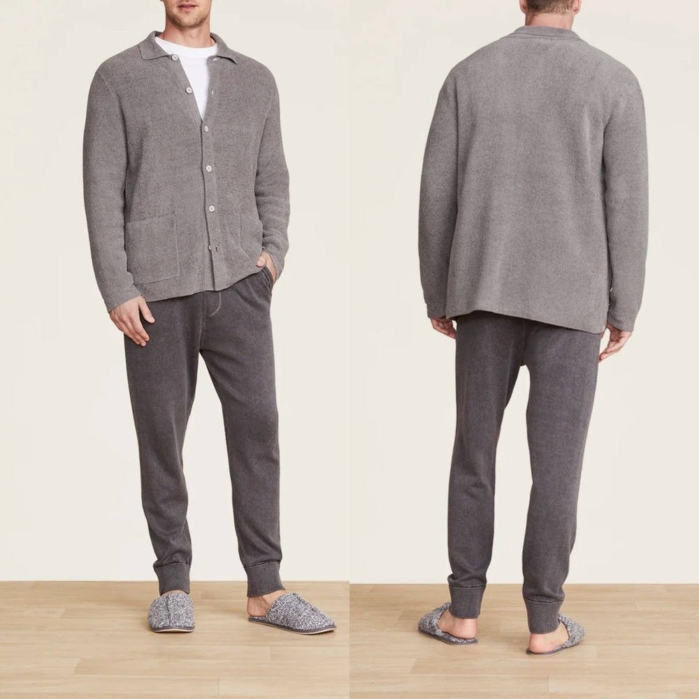 NWOT CozyChic Ultra Lite Men's Button Down Cardigan Graphite Size‎ XXL